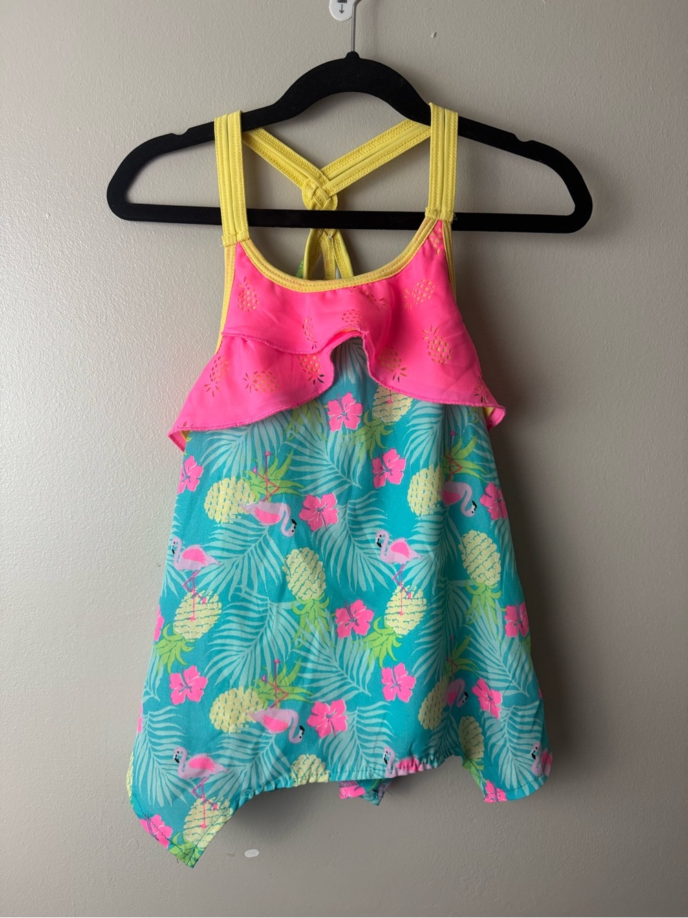 Little Lass Tropical Tank Summer Vacation Beach Resort Size 5